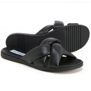 Steve Madden Black Slide Sandals